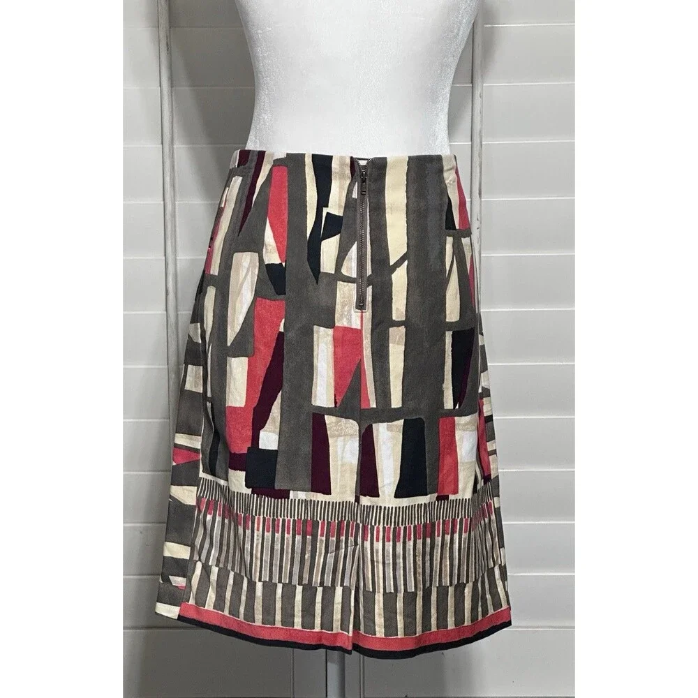 NIC+ZOE Women Size 10 'Starboard' Geo-Print Pencil Skirt Office Career